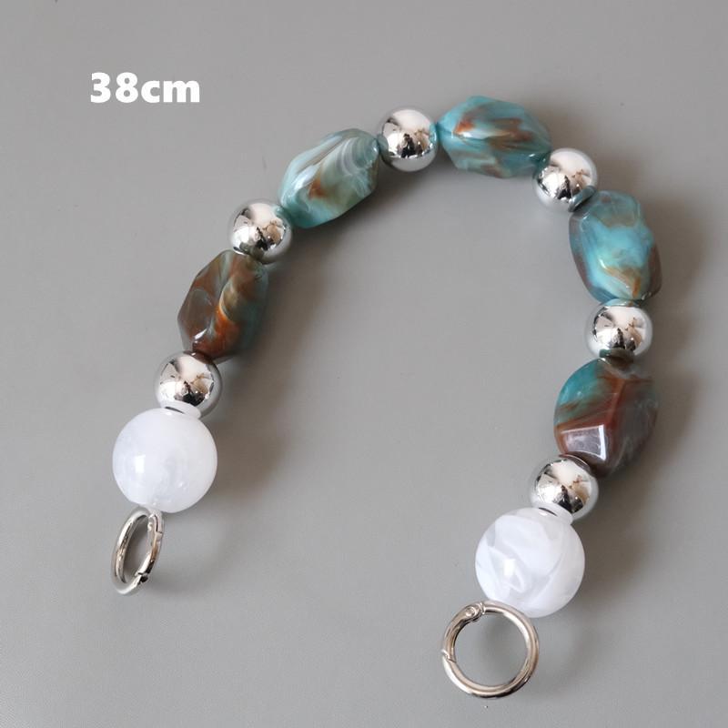 Neue Mode Frau Handtasche Zubehör Teile Weiß Beige Perlen Acryl Harz Kette Luxus Strap Frauen Schulter Luxus Kupplung Kette