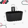 Wall Hanging Flower Pot For Wall Mounting Rustic Anthracite 280 Mm