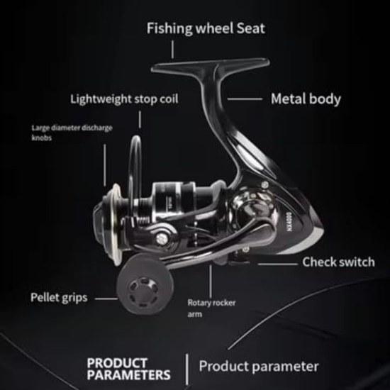 Fis+7 Spinning Reel Various Models Maximum Drag Force 6kg Gear Ratio 5.21 Left Right Interchangeable Handle 6+1BB Ball Bearings Tai Rubber Sea Bass