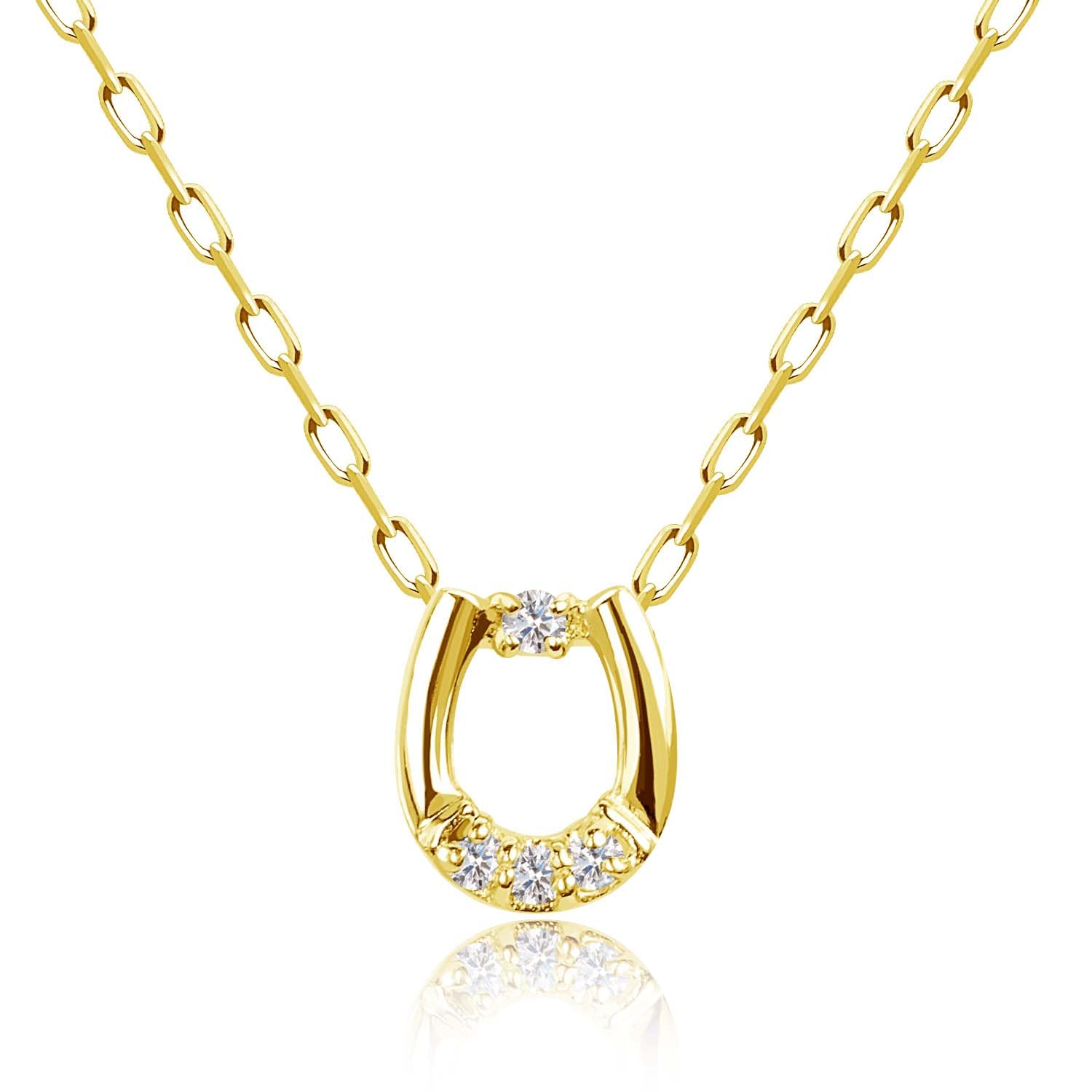 

Diamond Horseshoe Necklace K18 Yellow Gold PLATINUM Collection [Lala Christie] 0.03ct lp71-0013-yg