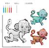 Children'S Handmade Painting Diy Creative Hand-Painted Parent-Child Activity Blank Coloring Graffiti Dinosaur Inflatable Toy