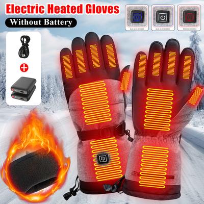 Heated Gloves Eletric Thermal Heat Gloves Winter Warm Skiing Snowboarding Fishing Waterproof Heating Gloves (No Power Supply)