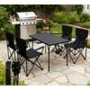 1pc Outdoor Folding Chair with Cup Holder, Portable Camping Fishing Chair, Armrest & Lumbar Support, Easy Standing Design