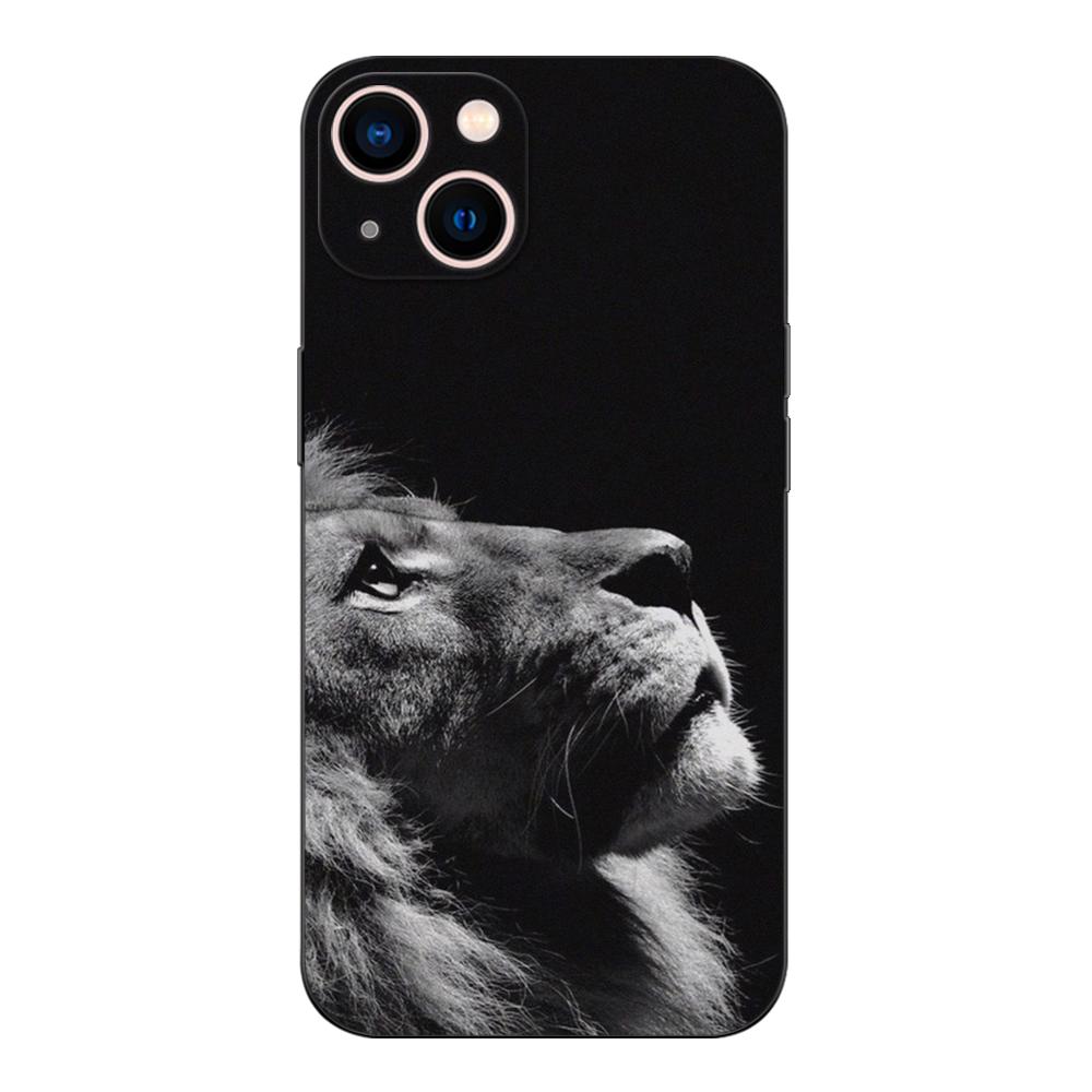 Black Tpu Case For Vivo Y21 Y51A 2021 Y21S Y33S Y51 2020 Y51S Y53s 4G Y72 5G Back Cover Animals The Lion