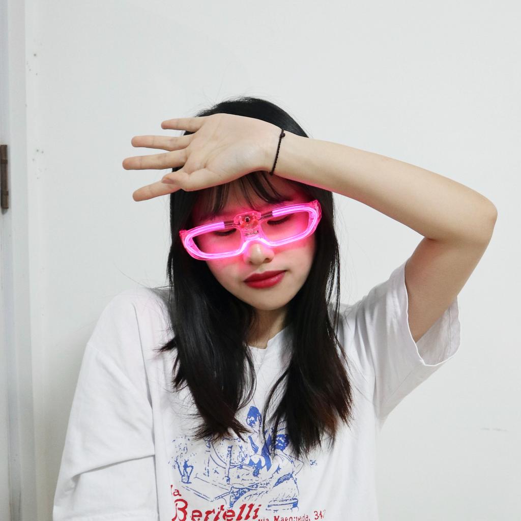 Festival Celebration Style Rectangle Luminous Glasses Women Men Eyeglasses Sqare Shades Light Glasses for Party Female Eyewear