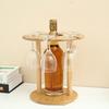 Bamboo Wine Glass Rack - Hanging Shelf Organizer For Home Bar Restaurant