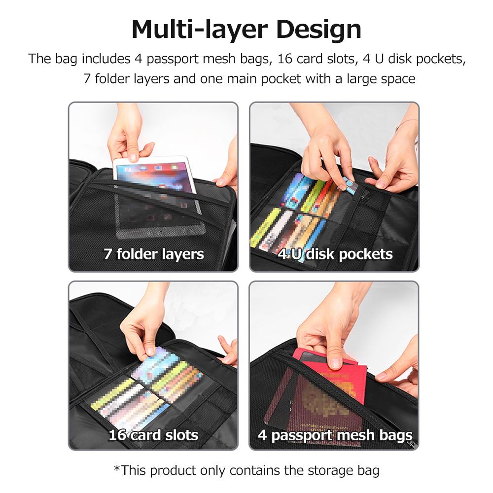 Multifunctional Multi-Layer Document Bag Large Capacity Fireproof Waterproof File Certificate