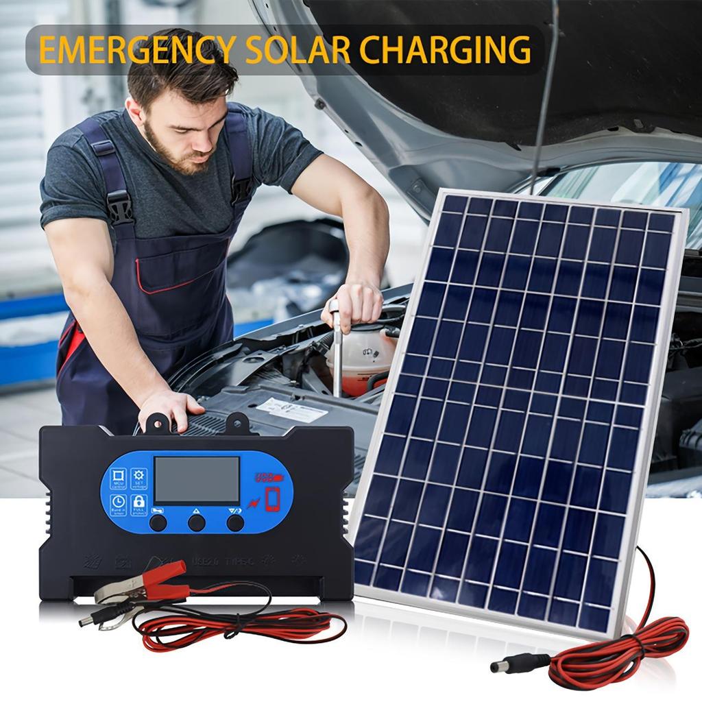 10W Polycrystalline Portable Solar Panel Kit with Controller for Cars
