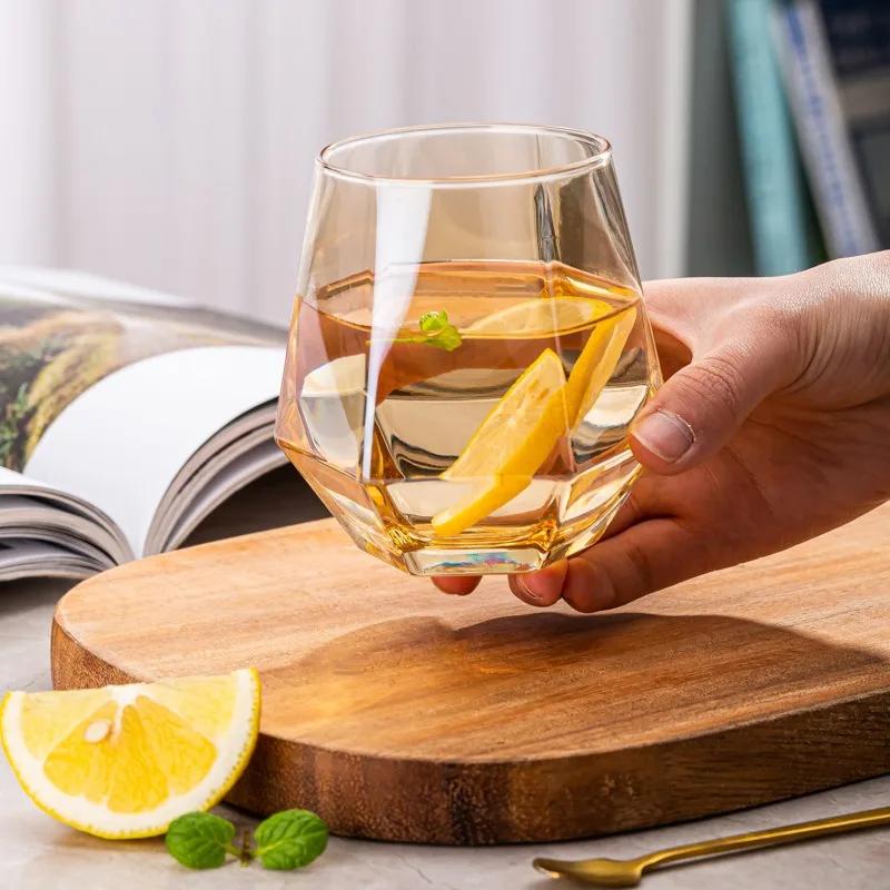 Hexagonal Edge Wine Glasses for Red or White Wine Transparent Cocktail Cup Party Bar Club Champagne Glasses Drinking Tools