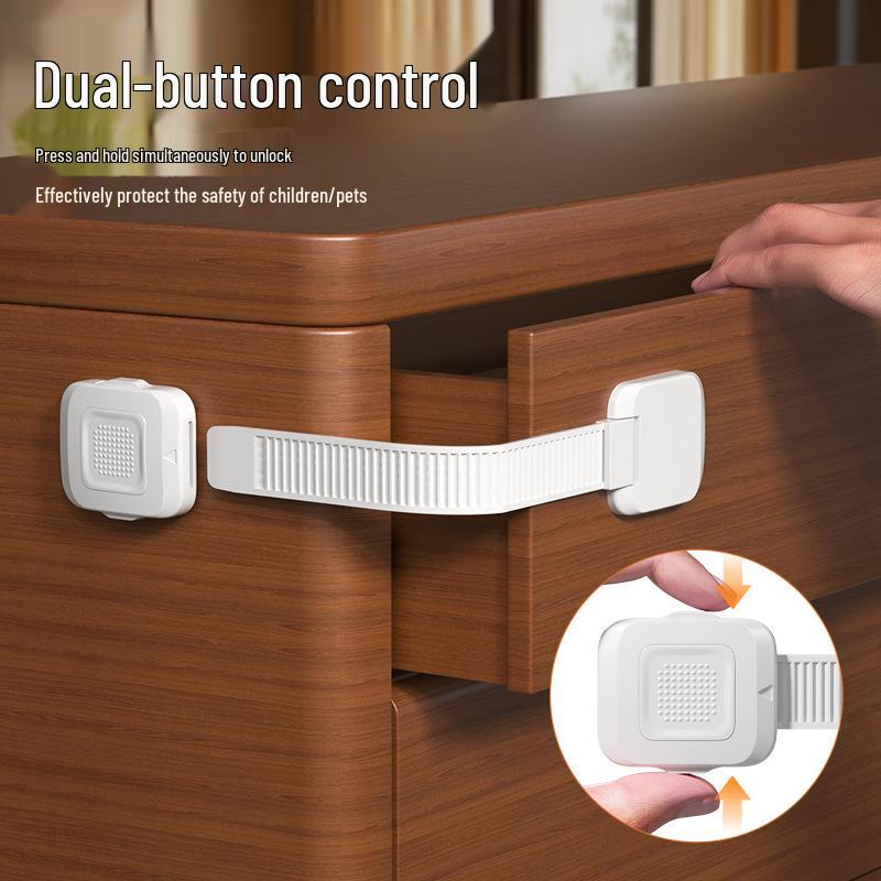 Child Safety Drawer & Cabinet Lock - Anti-Push Pull Door & Refrigerator Protection
