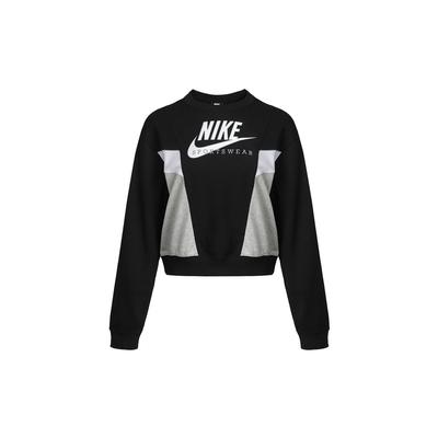 Casual Sports Crewneck Pullover Sweatshirt Women Sweatshirt Black CZ8599-010