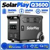 EU SolarPlay Q3600 Portable Power Station 3840Wh LiFePO4 3600W 7200W Peak for Home RV Camping