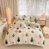 2024 New Class A Small Fresh Printed Milk Fleece Single Bedding Set Thick Warm Cartoon Quilt Cover Fall and Winter Duvet Cover