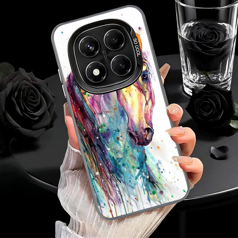 Oil Painting Horse Soft Phone Case for Xiaomi Redmi Note 13 14 15 Pro Plus 12S 12 11S 11 11T 10S 10 Shockproof Cover Back Shell