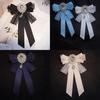 Korean Style Lace Ribbon Necklace Brooch With Classic Butterfly Design For Formal Attire