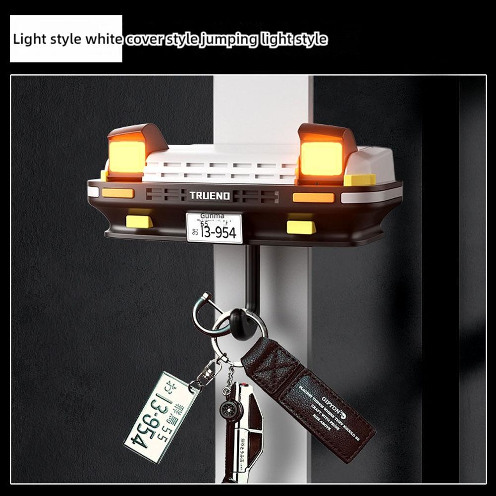 Portachiavi Auto AE86 Gancio Portachiavi da Parete Stile JDM Gancio Creativo Anello Portachiavi Faro per Appassionati di Auto Regali