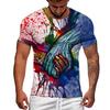 New Handprint 3D Printed Pattern Abstract Personalized Street Men's Casual Loose T-shirt
