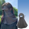 Summer Face Cover Sunscreen Face Scarf Mask With Hat Elastic Face Gini Mask  Women/Girls