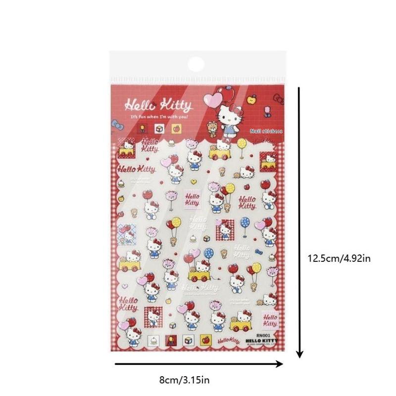 Sanrio Hello Kitty Nail Stickerself-Adhesive Decals Nail Art Decoration Diy Manicure Design