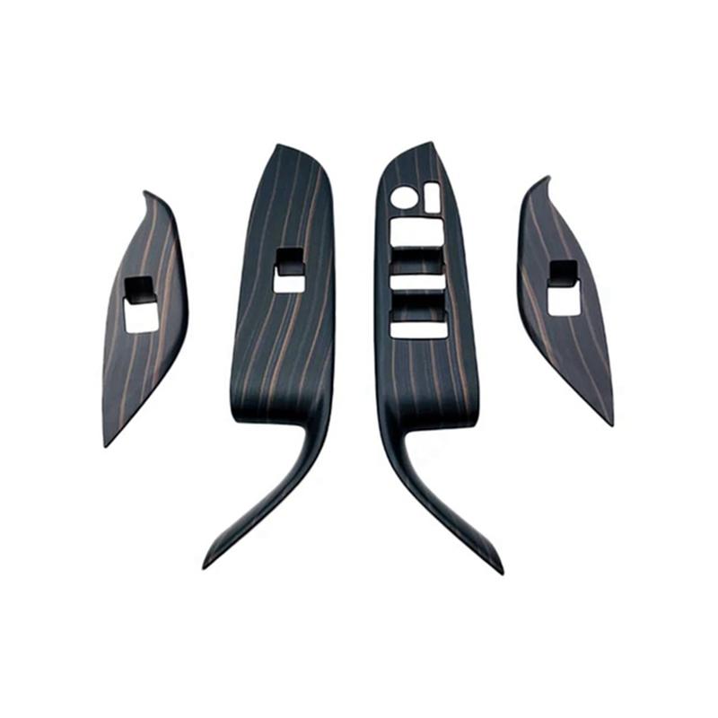 

Car Interior Wood Grain Door Armrest Panel Window Glass Lift Button Switch Cover Trim for Toyota Noah/ Voxy 90 Series