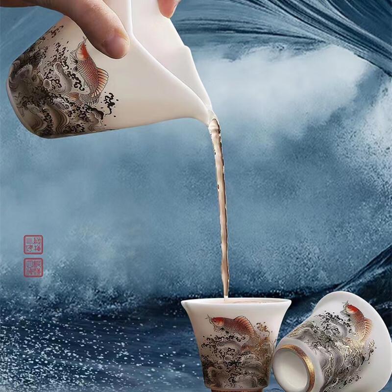 Mutton Fat Jade Style Ceramic Kung Fu Tea Set