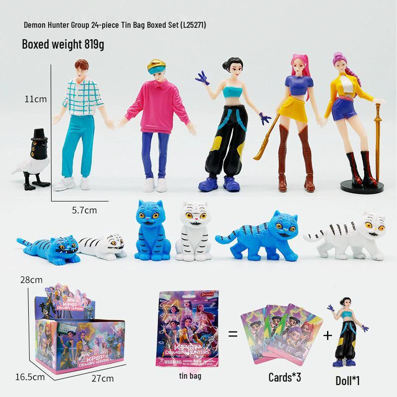 Real-life Monster Hunter Witch Squad Figures: Rumi, Mira, Zoe Desktop Ornaments