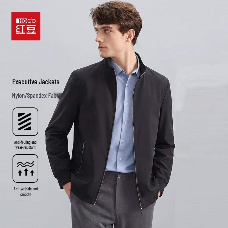 Hodo Men s Executive Anti-Stain Wrinkle-Resistant Stand-Collar Jacket M