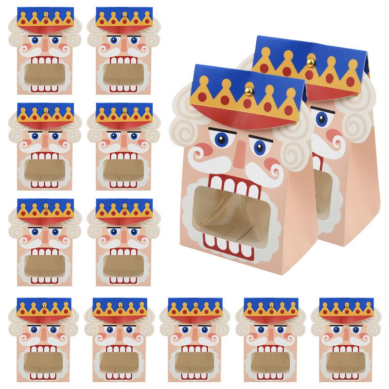 

Biscuit Box Pvc Window Packaging Carton, Large Pocket Box Walnut Soldier Packing Bag