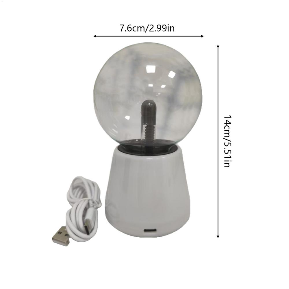 

Плазменный шар 7 цветов, сенсорное освещение, статичный глобус, ночник для рабочего стола, офиса, декора комнаты, рождественский подарок белый