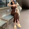 Pure and Alluring Design, Bust-enhancing Camisole Dress for Women, Summer Sexy Backless Slimming Mermaid Pencil Long Dress