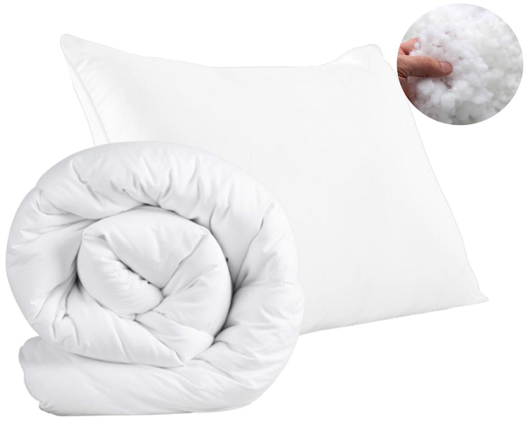 Antiallergische Ganzjahresdecke verschiedene Größen + Kissen 80x80 warm weich