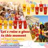 12 Pcs Hispanic Heritage Month Decorations Plastic Cups 24 Oz Latin American Spanish Reusable Tumblers With Straw And Lid Iced C