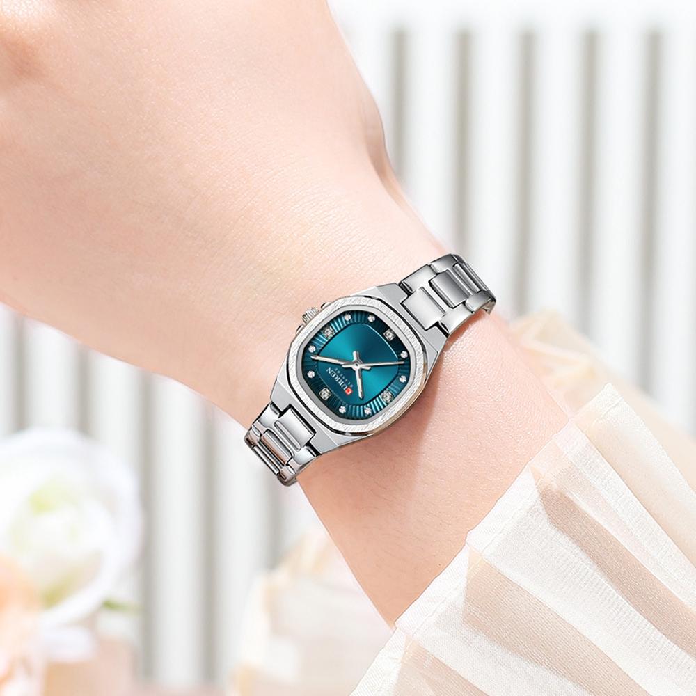 Elegant Women Wristwatch Waterproof Luminous Watch Ladies Stainless Steel Quartz Square Dial Women's Watches