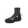 Fashion Niche Retro Platform Round Toe Women's Fashion Sports Booties Sock Boots