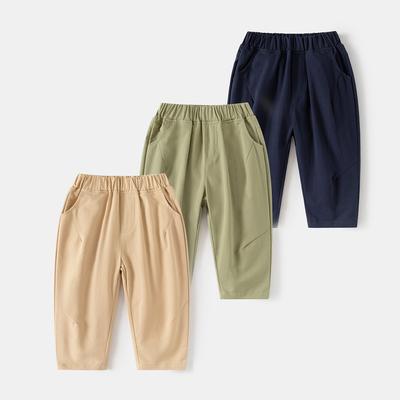 Children's Solid Color Trousers Korean Version Children's Pants Boys Casual Pants Baby Fashion Pants