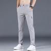 Men's Summer Thin Ice Silk Straight-Leg Casual Pants – Breathable, Fashionable Trousers.