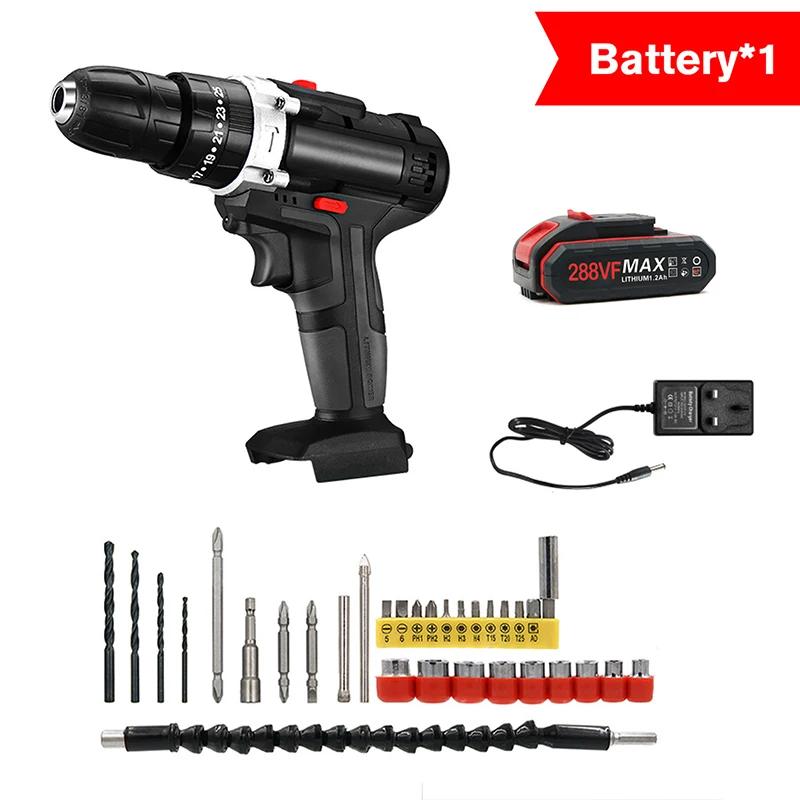 

Набор аккумуляторных дрелей, электрическая отвертка, мини-беспроводной привод с зарядным устройством, переменная скорость, электроинструменты «сделай сам» type 1