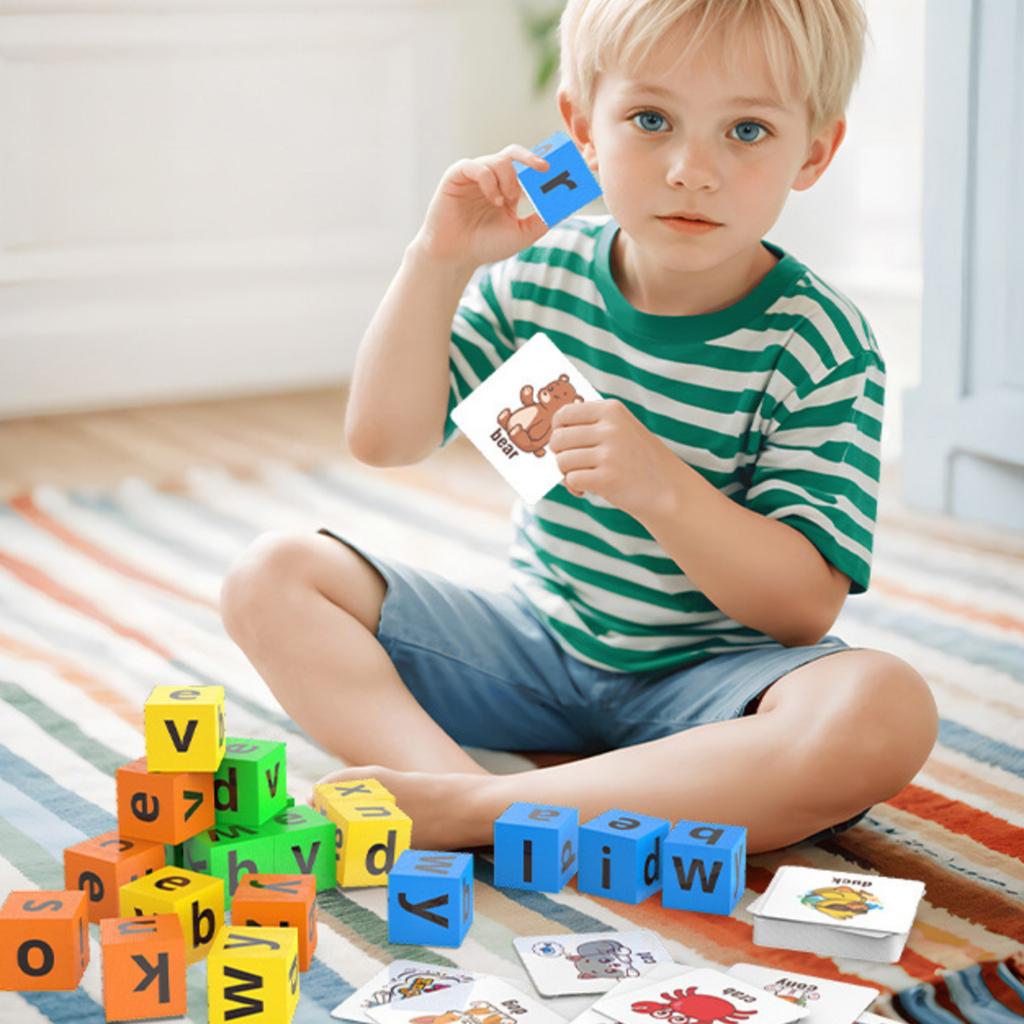 Fun Word Puzzle For Children - Matching English Letters For Ages 3-6 Years Old - Early Education Product