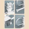 Soporte para accesorios para el cabello de conejo de dibujos animados, montaje en pared, sin taladro, diadema multifuncional, corbata para el pelo, Clip para el pelo, organizador de almacenamiento para sombreros