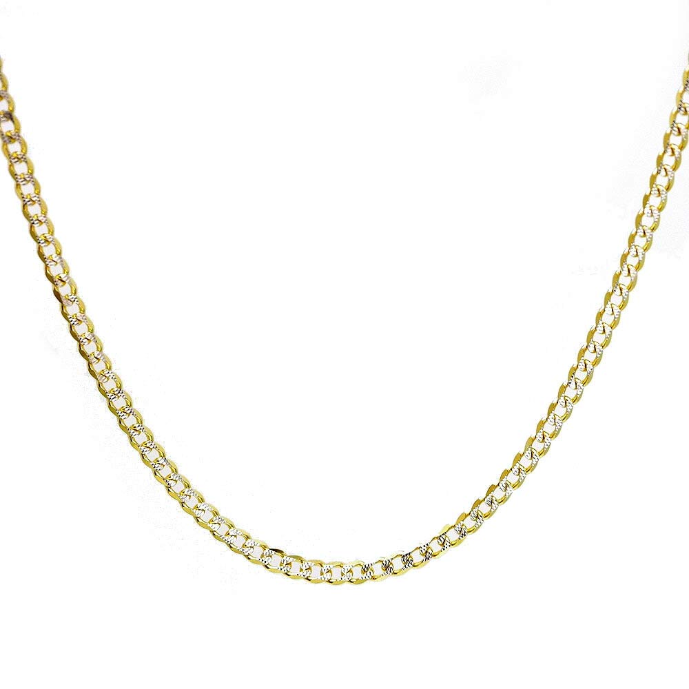

Made in Italy 925 Silver Kihei Necklace and Silver 2 Colors 18K Plated 6 Sides Sparkling Cut Width Thickness M1 [Silver One] [Gold 4.5mm 1.2mm] [55cm]
