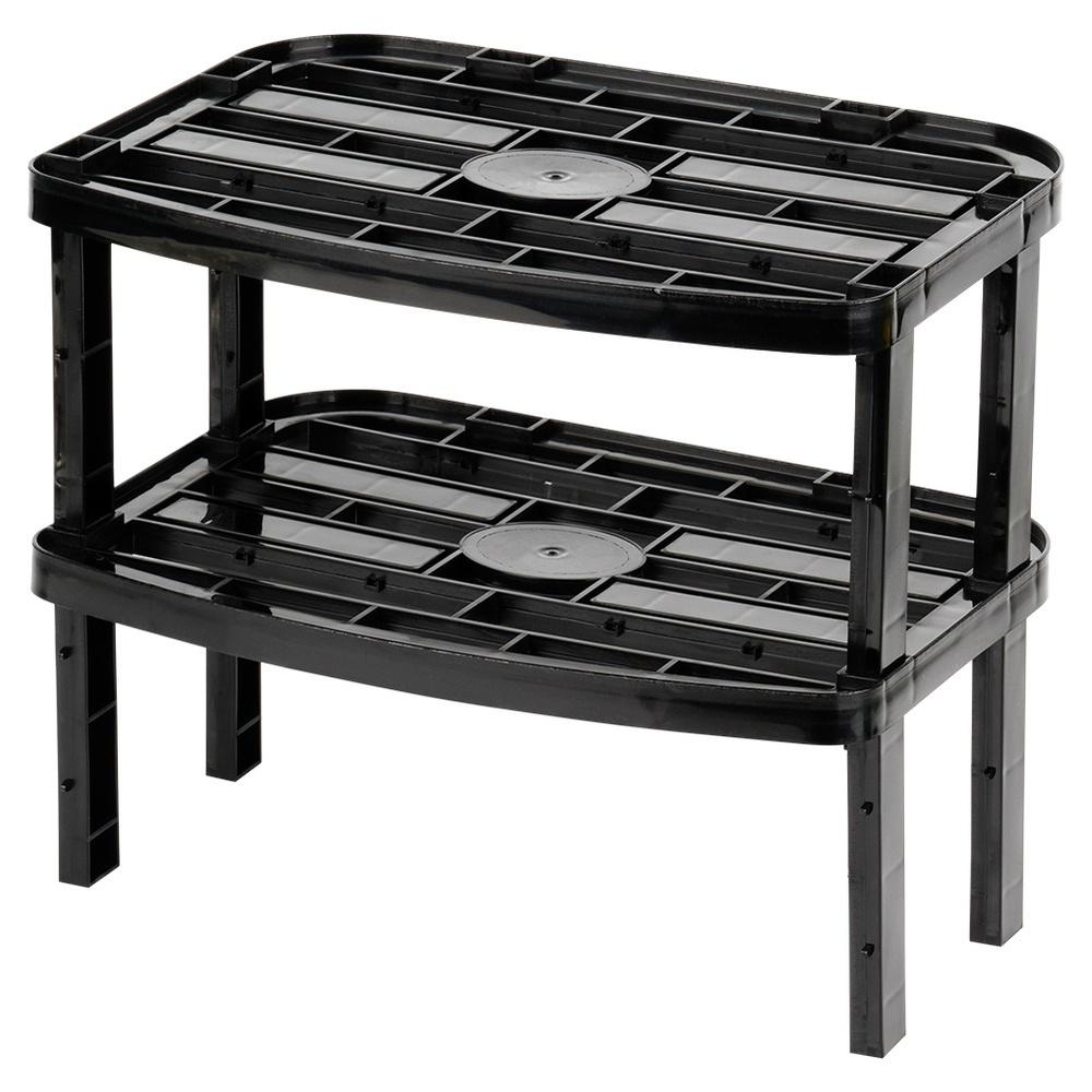 Black Kitchen Shelf 31X22X13.5 / 11.5 Cm 2 Pcs.