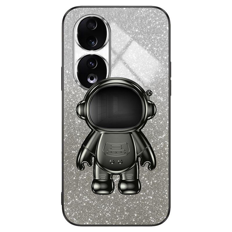 For Honor 90 Phone Shell PC+TPU Anti-scratch Phone Case with Astronaut Kickstand