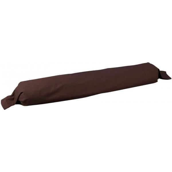 Bolster Cover - Chocolate - 43x140 Cm - 100% Cotton - French Manufacture - Natural