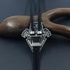 Classical Silver Metal Pendant Bolo Tie Rope Tie for Various Neck Styling Men's Neck Tie at Parties and Everyday Wear
