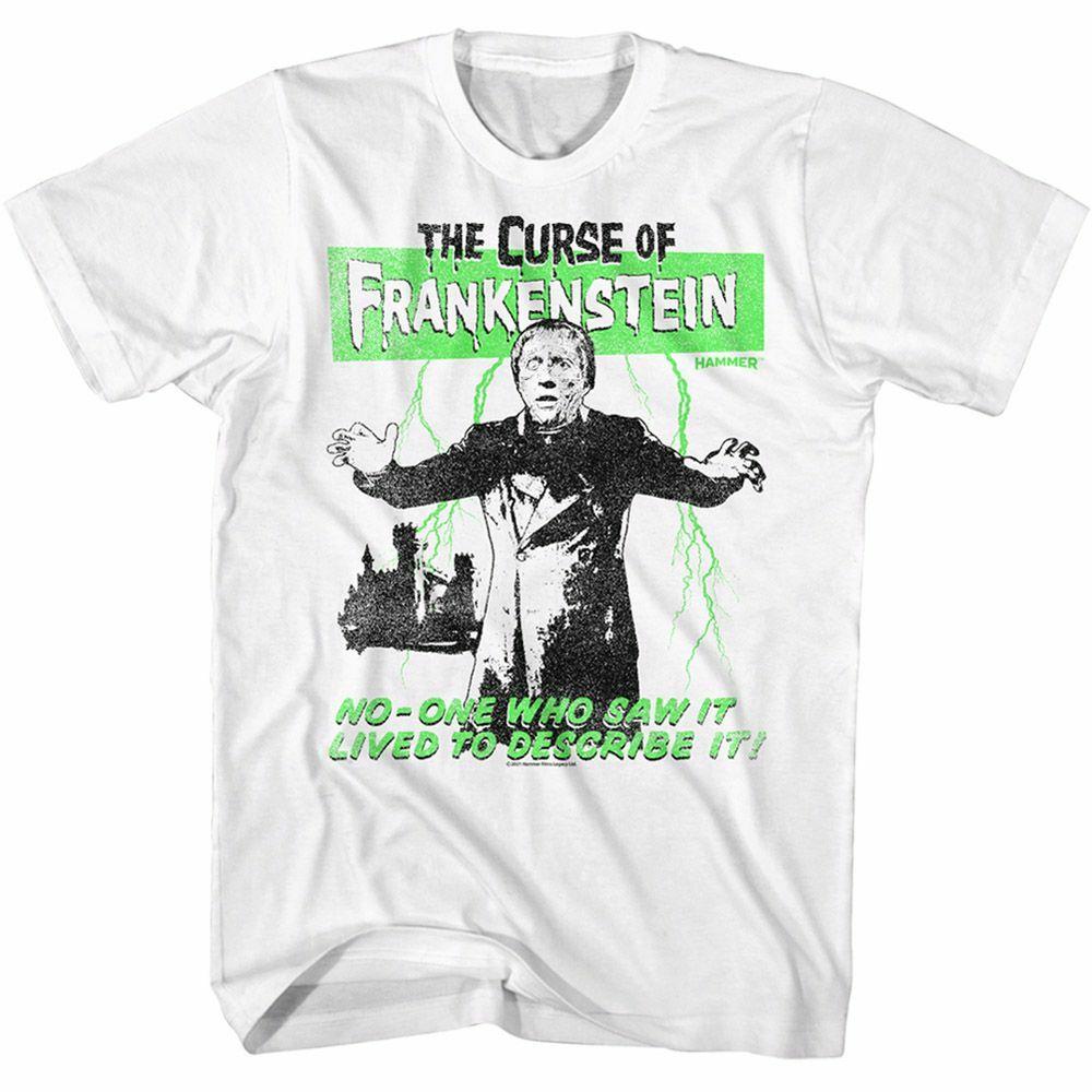 Hammer Horror Curse of Frankenstein White Adult T-Shirt