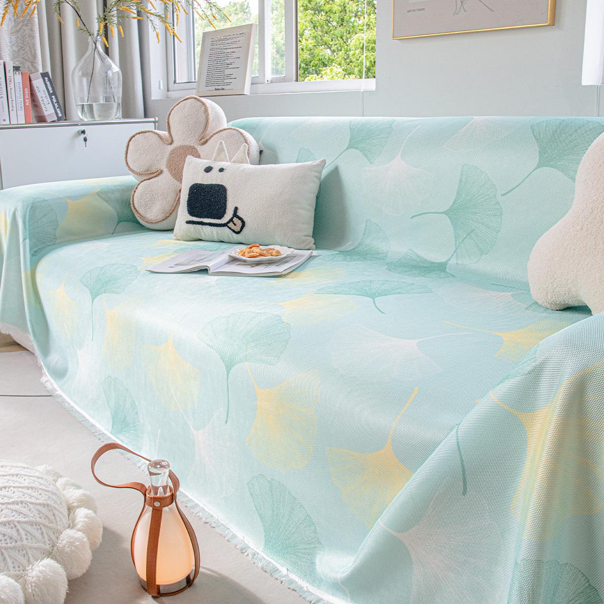 

Простой современный тканевый чехол для дивана. Высококачественная летняя подушка для дивана из ледяного шелка. Нескользящая грязеотталкивающая универсальная подушка для сиденья дивана на лето. 180*130cm