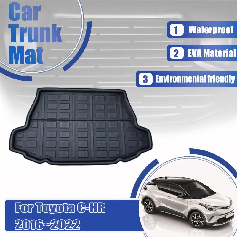 Car Rear Trunk Mats For Toyota C-HR CHR IZOA AX10 AX50 2016~2022 Waterproof Trunk Storage Pad EVA Cover Boot Rug Car Accessories