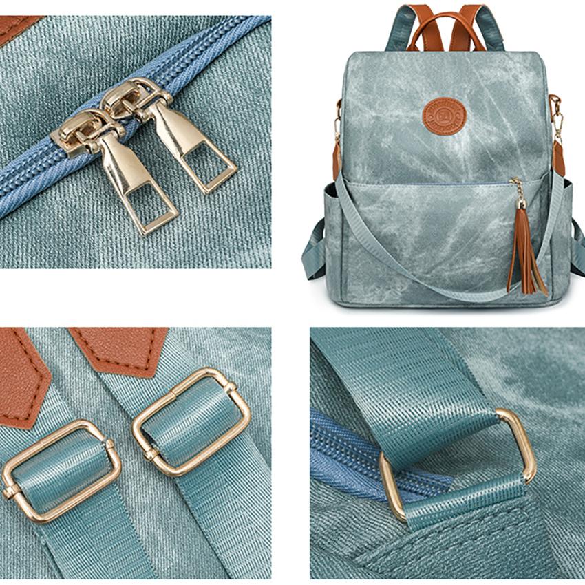 High Quality Leather Washed Women Backpack Student Knapsack Large Capacity Travel Backpack School for Girls Mochilas College Sac