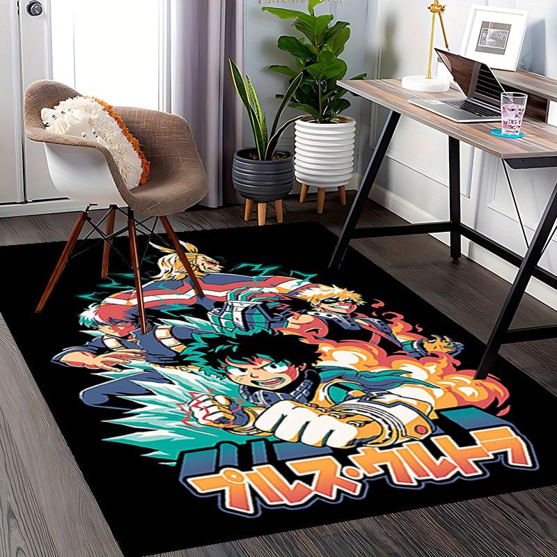1pc Plus Ultra Chair Mat: Anime Cartoon Design Office Rug with Ultra Cool Characters for Desk, Home Decor, Gaming Room - Non-Slip Carpet Suitable for