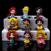 9Pcs/Set Cartoon Princess Mulan Aurora Cinderella Snow White Mermaid Rapunzel Bella PVC Action Figures Toys Christmas Gift